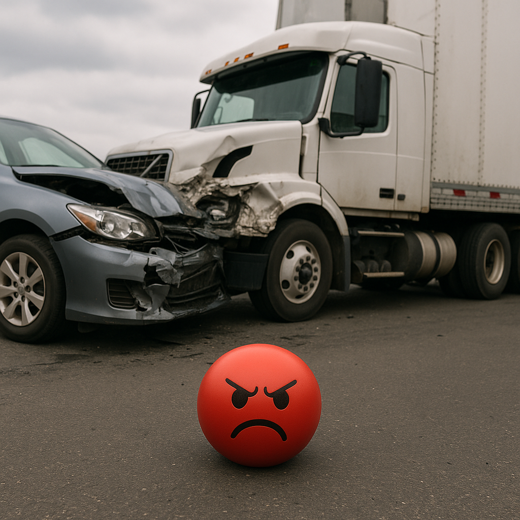 anger irritability semi truck accident illustration for Anger and irritability after a semi truck accident