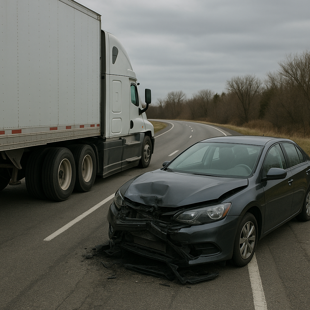 avoidance behavior semi truck accident illustration for Avoidance behavior after semi truck accidents