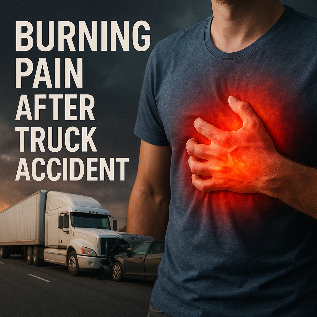 burning pain after truck accident illustration for Burning pain sensations after truck accidents