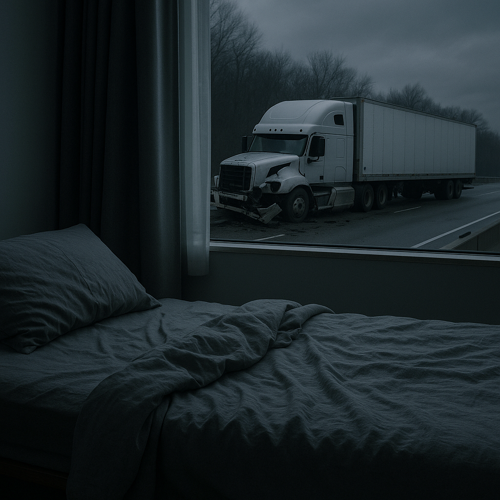 coping nightmares semi truck crash illustration for Coping with nightmares after a semi truck crash