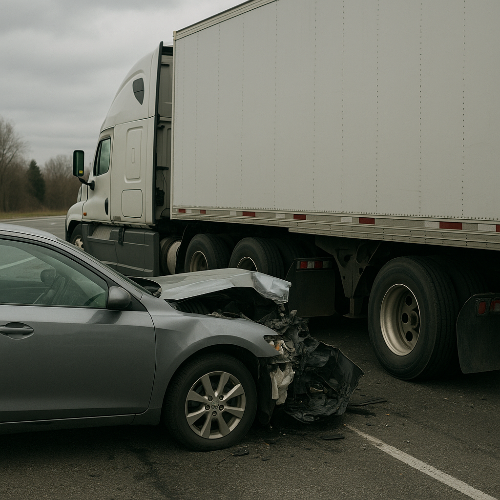 emotional exhaustion semi truck accident illustration for Emotional exhaustion after semi truck accidents