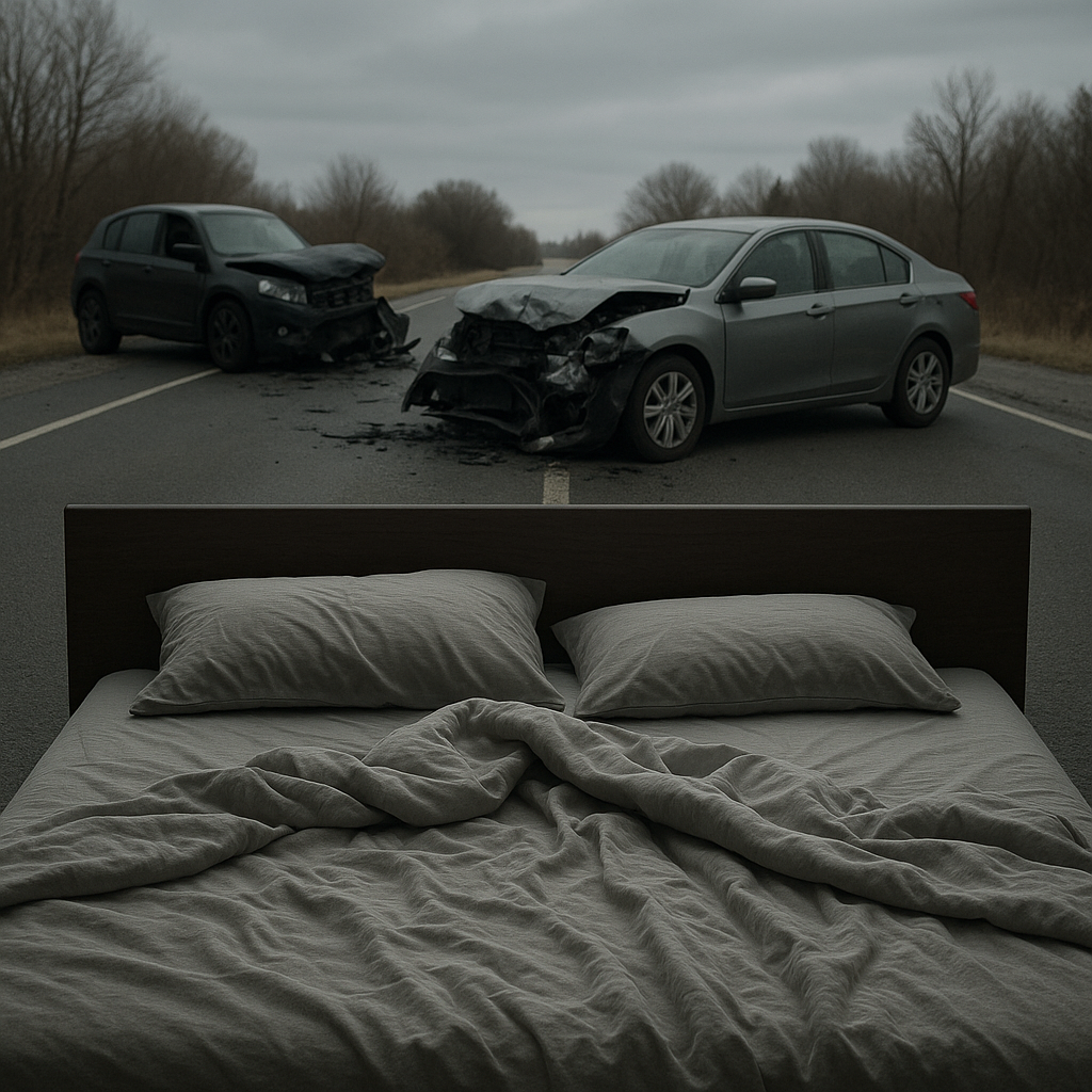 fatigue sleep cycle disruption illustration for Fatigue and sleep cycle disruption after a crash