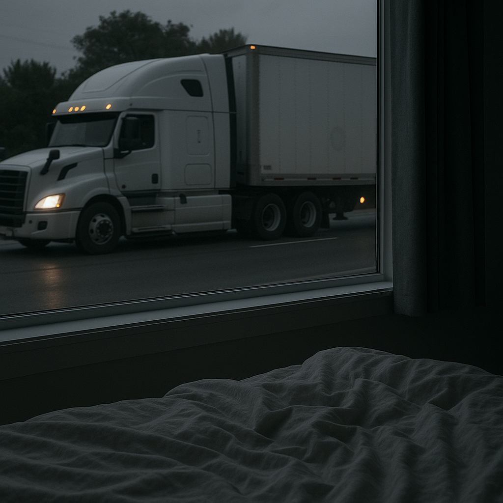 fear of trucks sleep disruption illustration for Fear of trucks and sleep disruption
