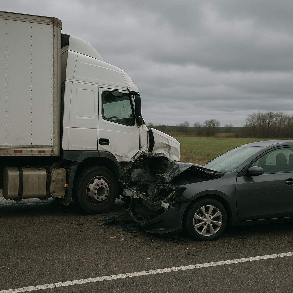 emotionally flat truck crash illustration for Feeling emotionally flat after a truck crash