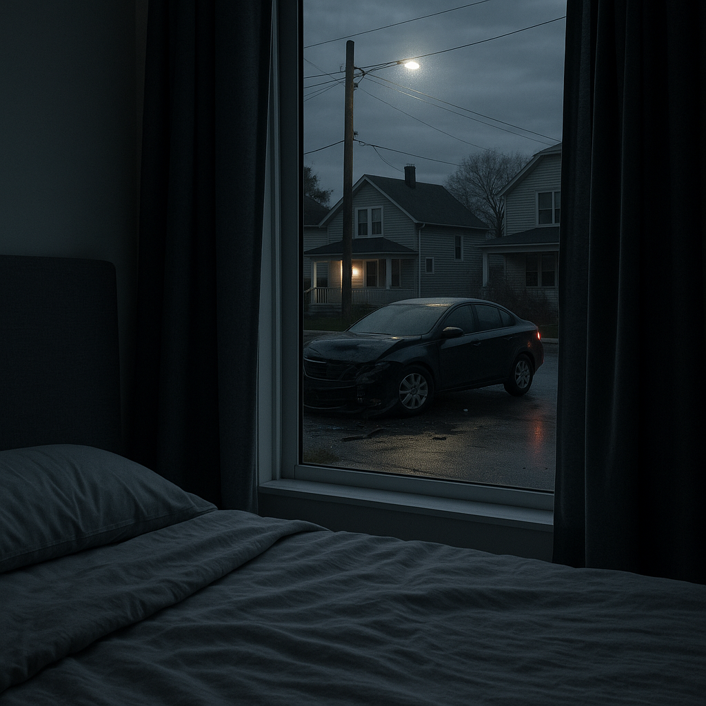 on edge at bedtime after crash illustration for Feeling on edge at bedtime after a crash