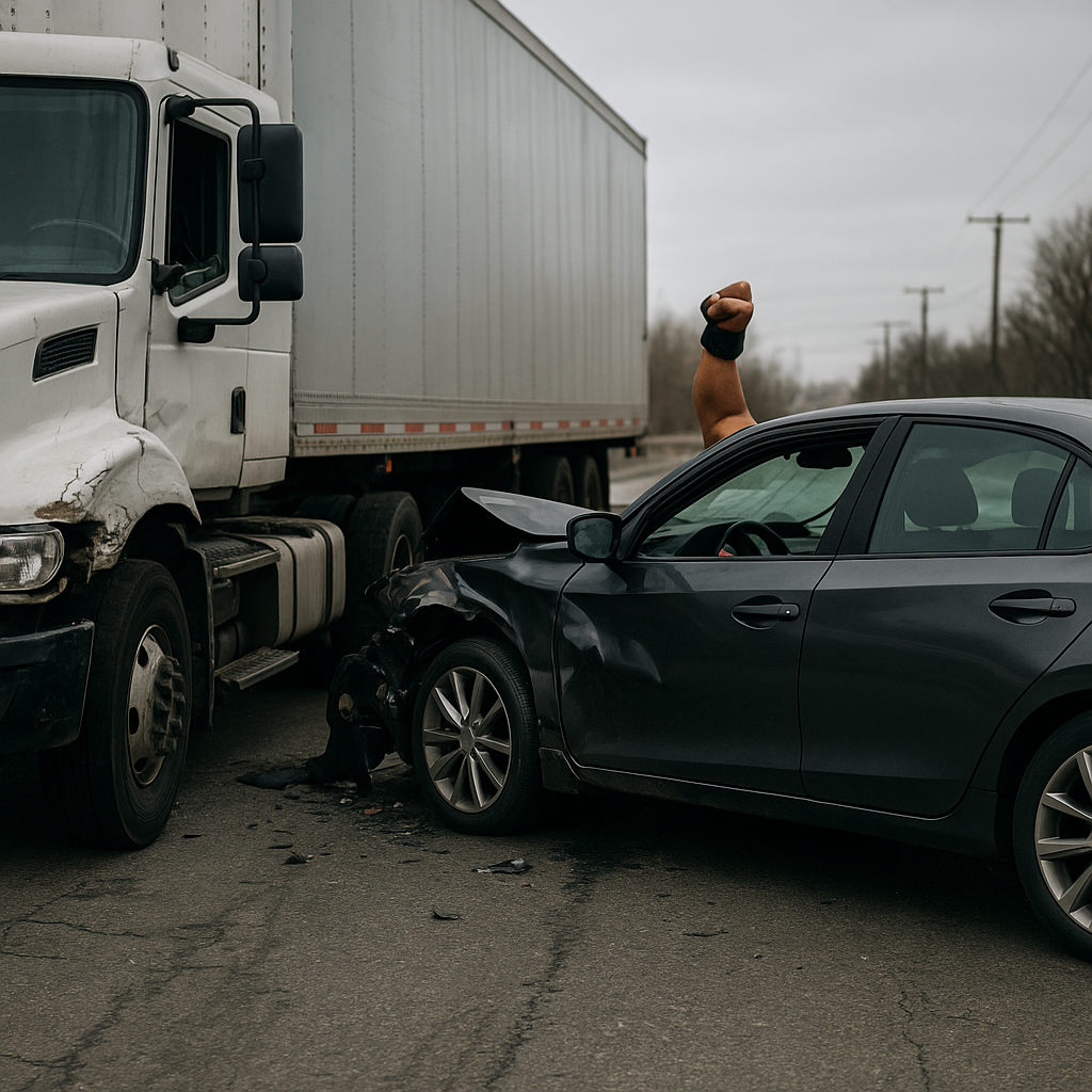 fight response trauma illustration for Fight response emotions after truck accidents
