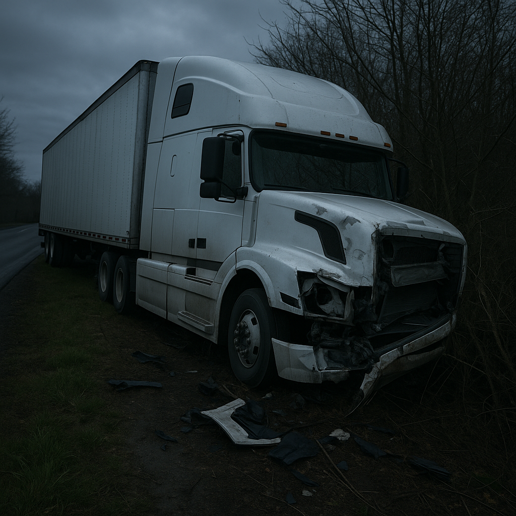 first night sleep problems truck crash illustration for First night sleep problems after a truck crash
