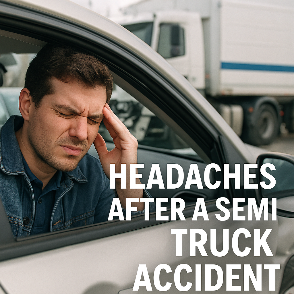 headaches after semi truck accident illustration for Headaches after a semi truck accident