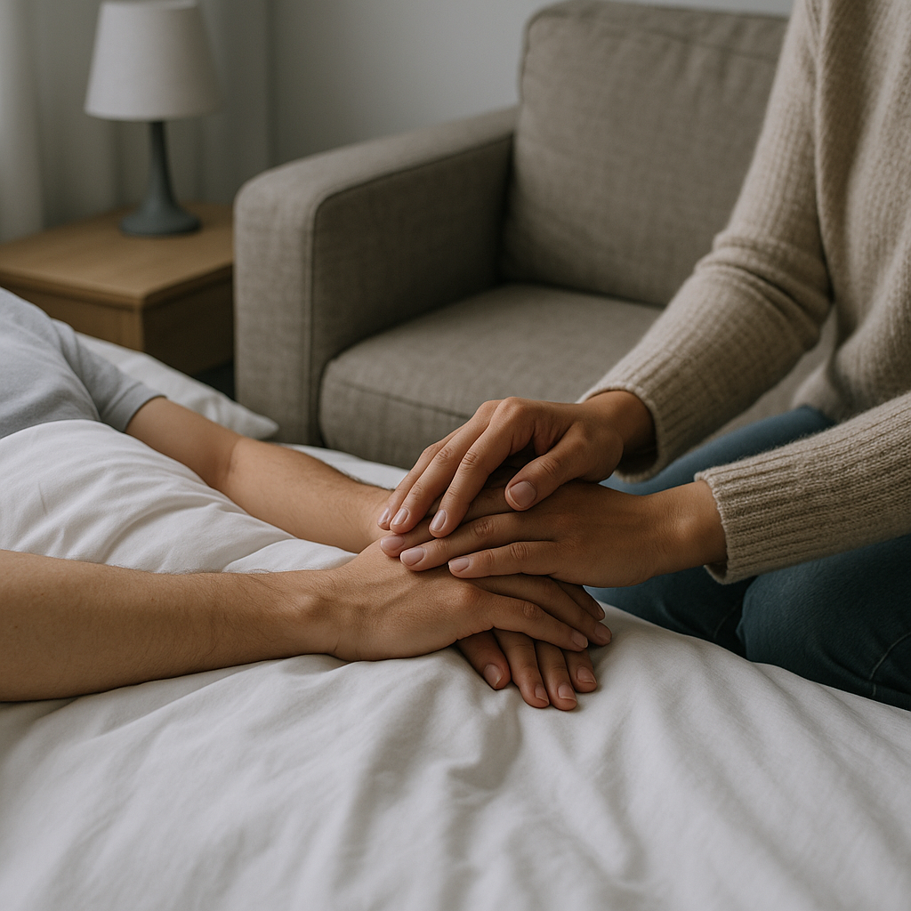 Illustration of How families reassure injured loved ones