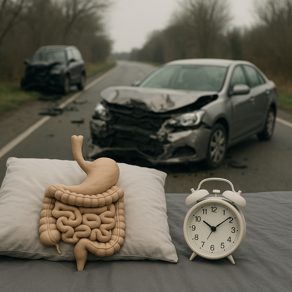 stress digestion sleep accident illustration for How stress affects digestion and sleep after accidents