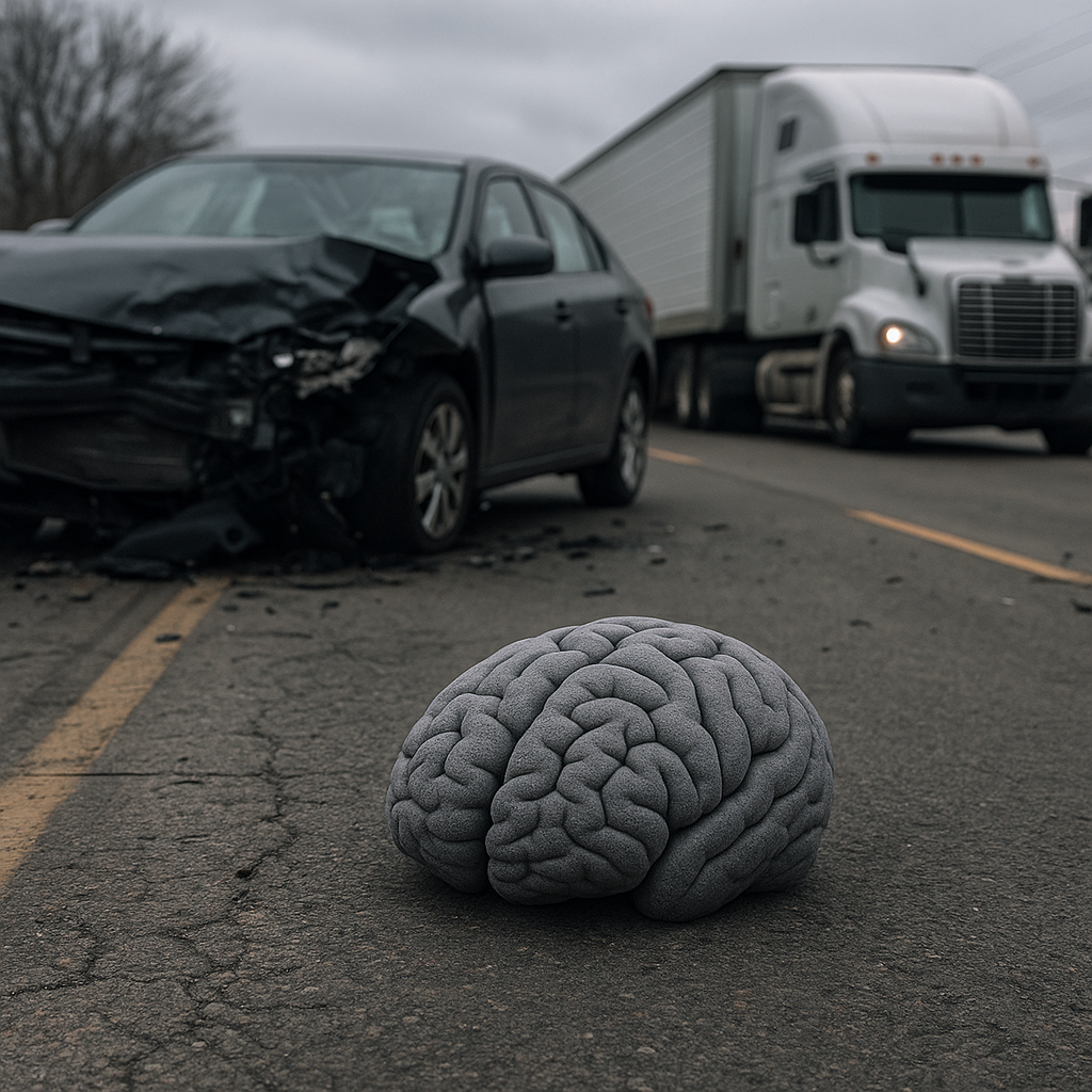 trauma memory effects truck accident illustration for How trauma affects memory after truck accidents