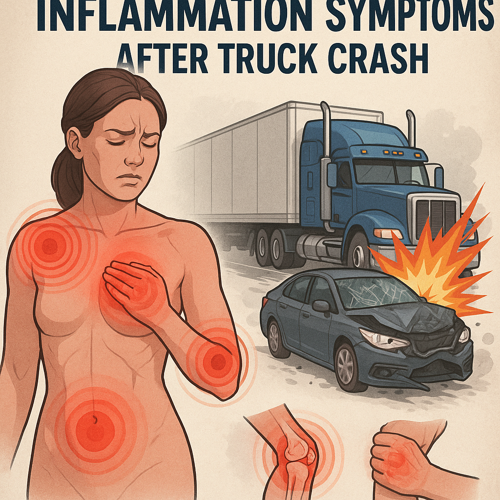 inflammation symptoms truck crash illustration for Inflammation symptoms after truck crashes
