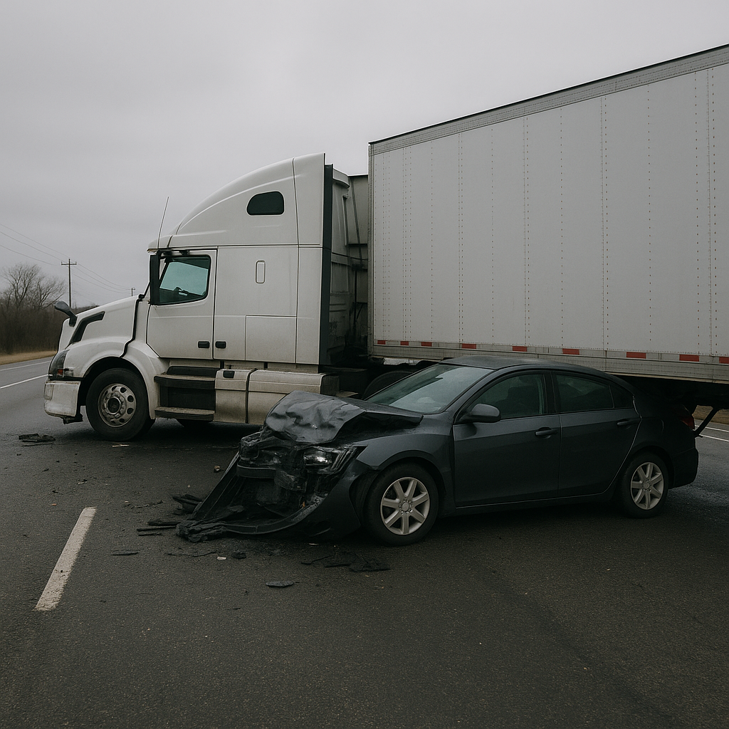 intrusive thoughts semi truck crash illustration for Intrusive thoughts after semi truck crashes