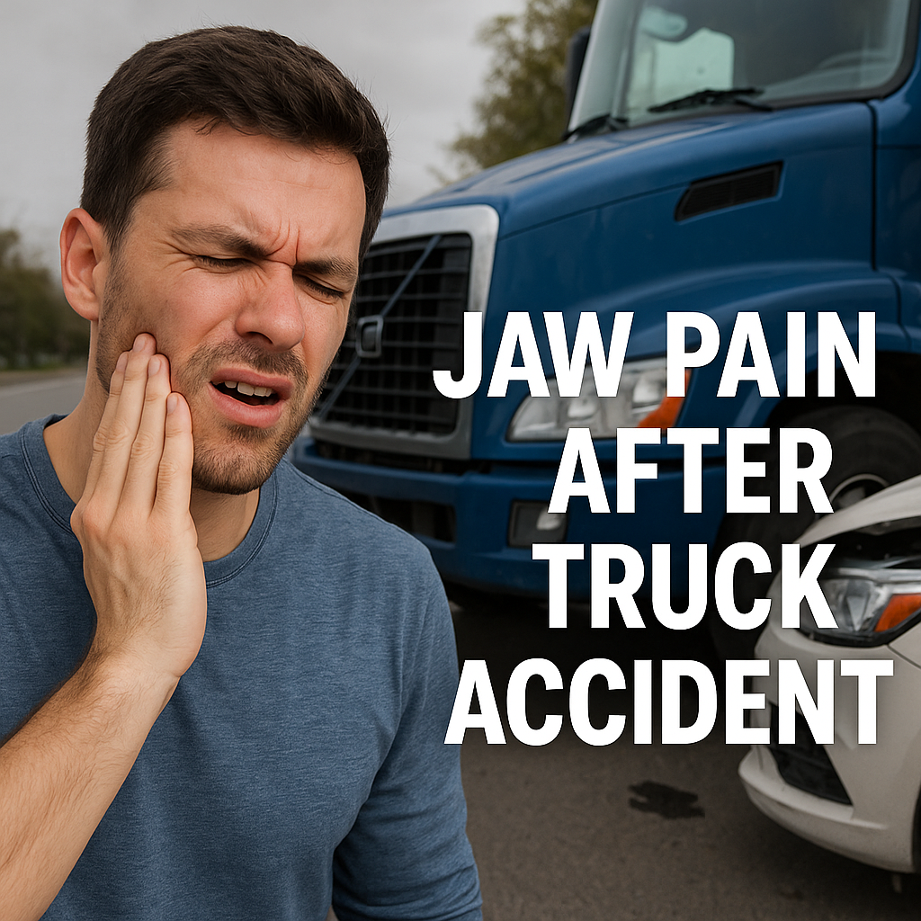 Illustration of Jaw pain after truck accidents