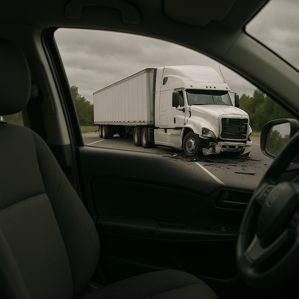 mental overload semi truck crash illustration for Managing mental overload after a semi truck crash