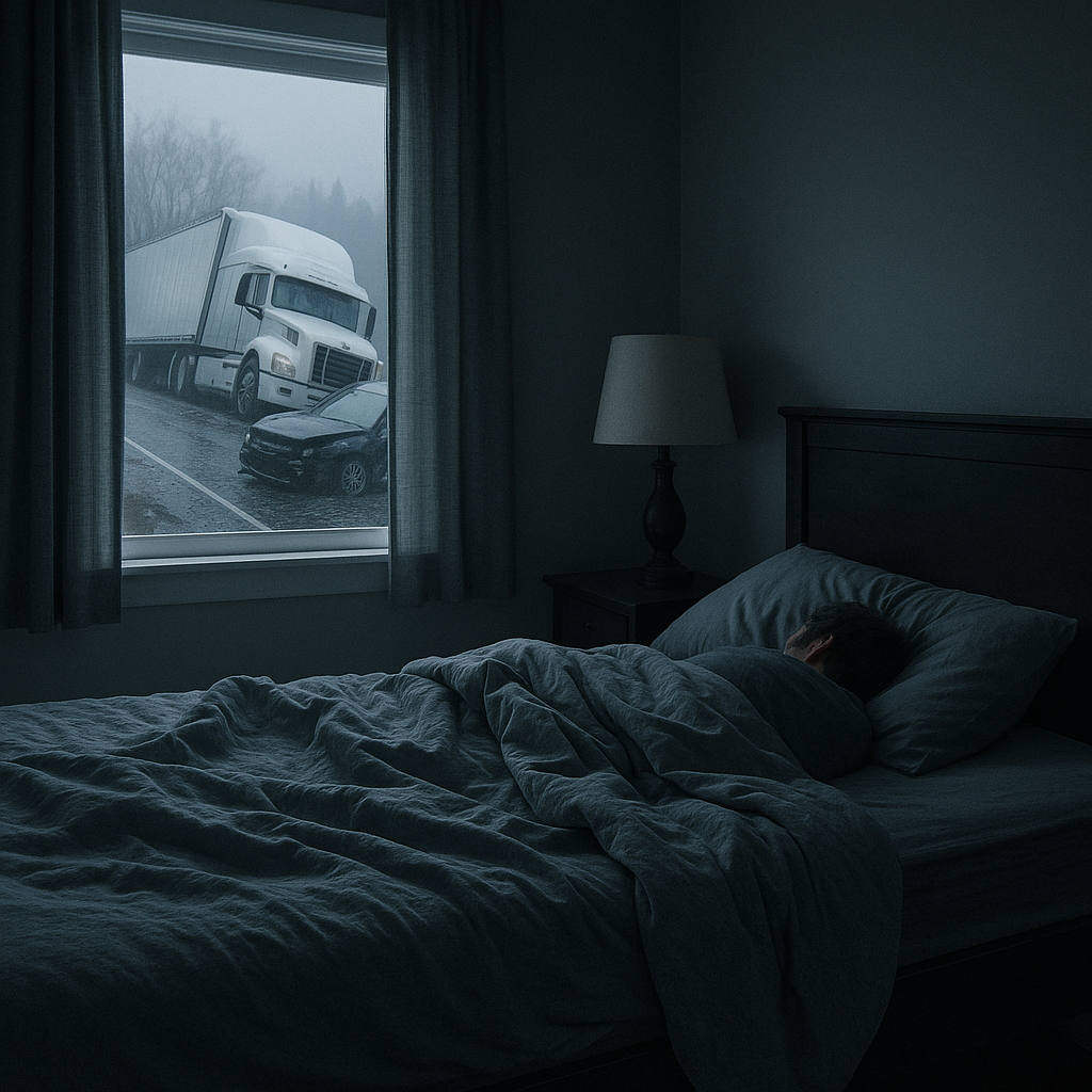 nightmares after semi truck accident illustration for Nightmares after a semi truck accident