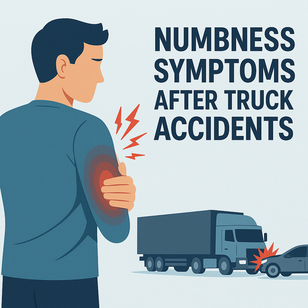 numbness symptoms truck accident illustration for Numbness symptoms after truck accidents
