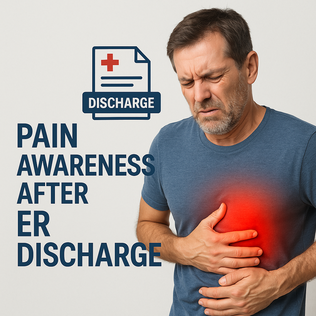 ER discharge pain awareness illustration for Pain awareness after ER discharge