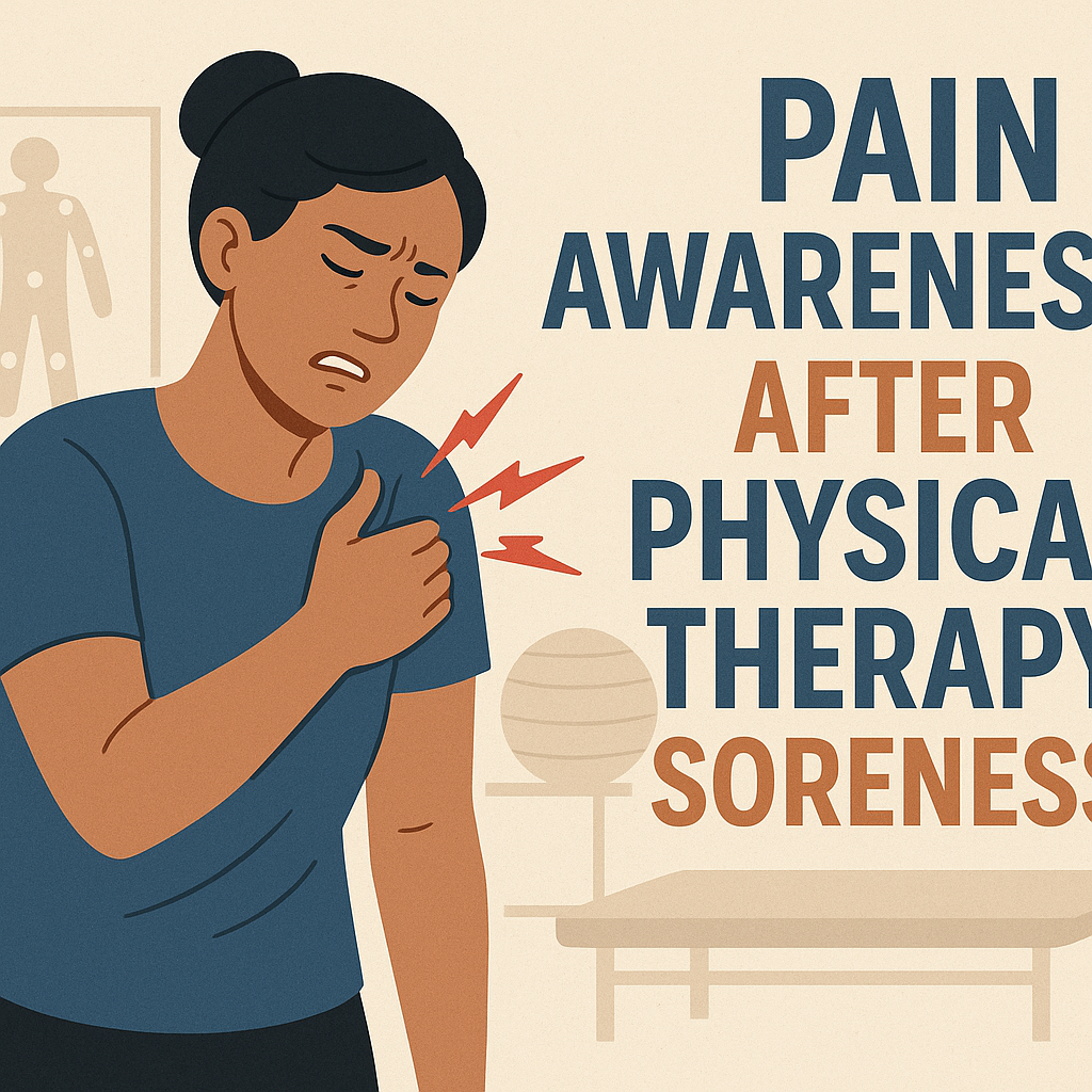 physical therapy soreness awareness illustration for Pain awareness after physical therapy soreness
