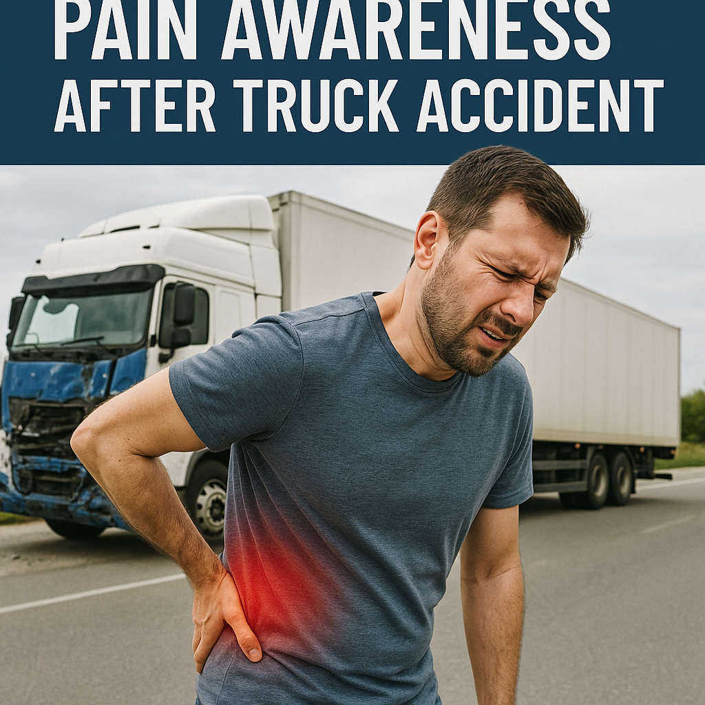 Illustration of Pain awareness after truck accidents