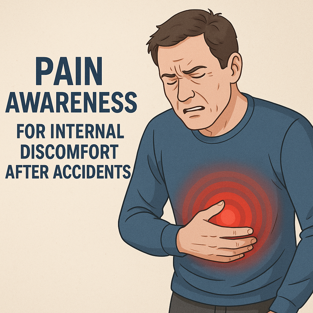 internal discomfort pain awareness illustration for Pain awareness for internal discomfort after accidents