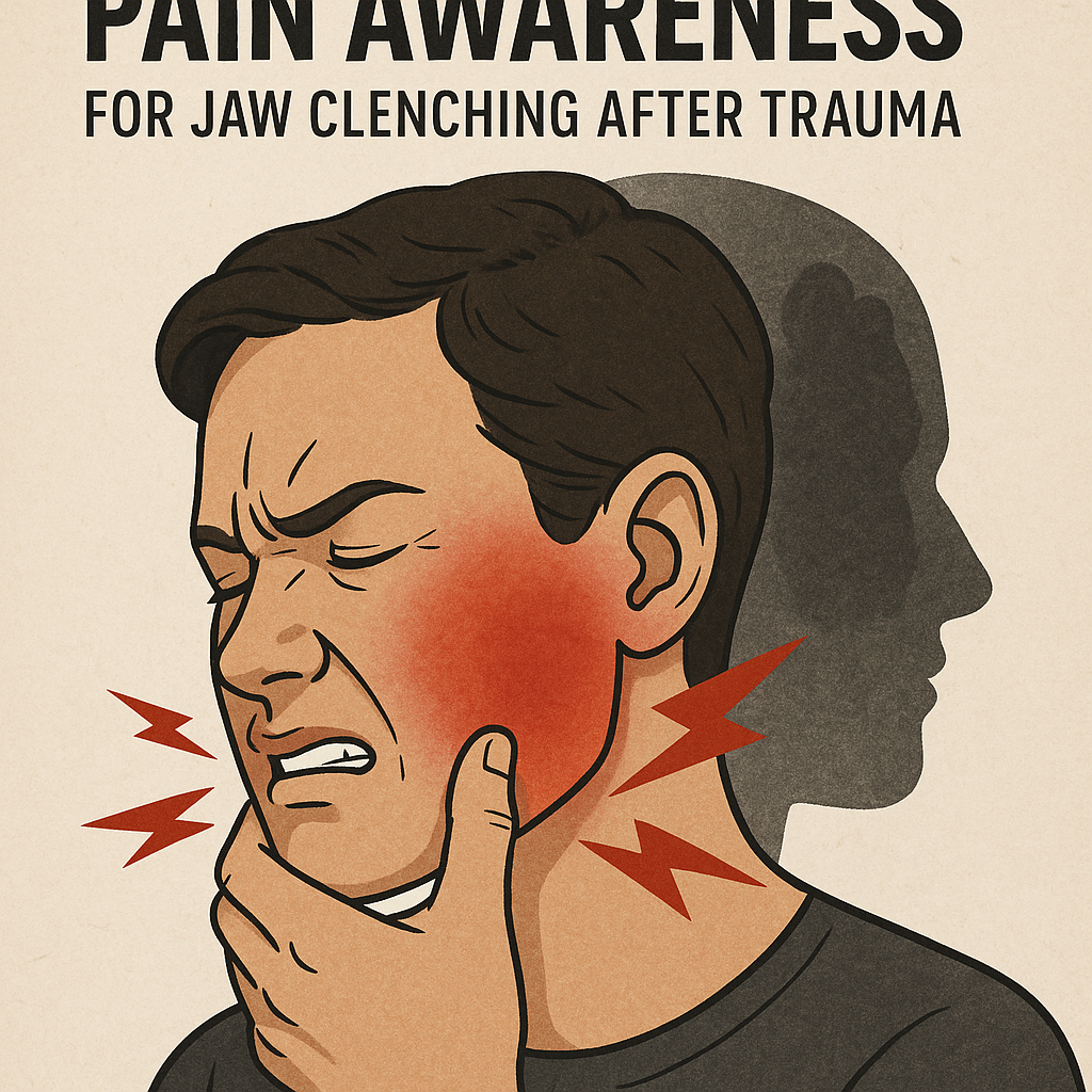 jaw clenching pain trauma illustration for Pain awareness for jaw clenching after trauma