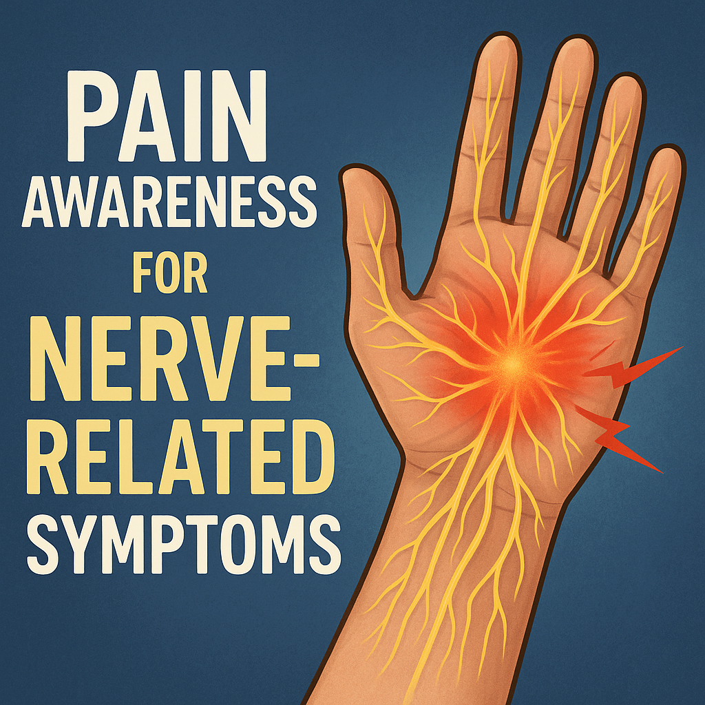 nerve pain symptom awareness illustration for Pain awareness for nerve related symptoms