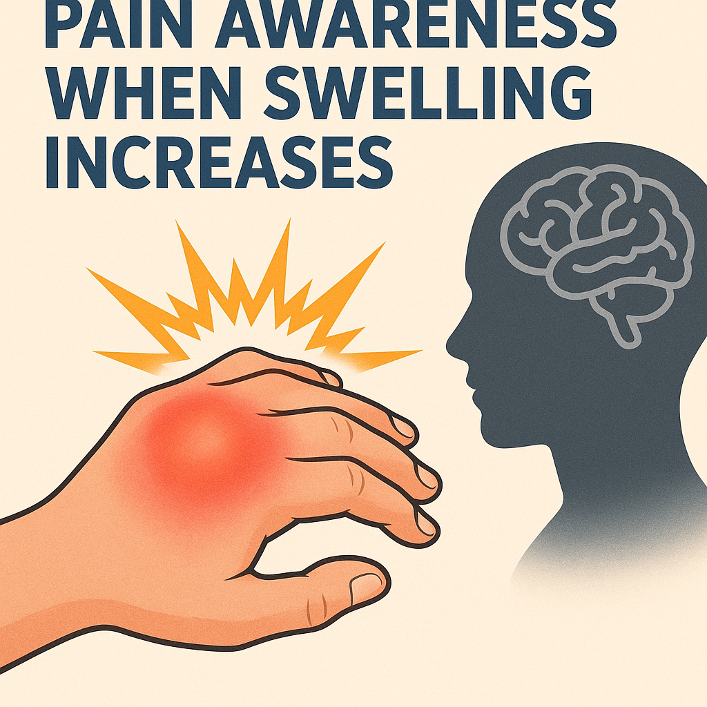 swelling increases pain awareness illustration for Pain awareness when swelling increases