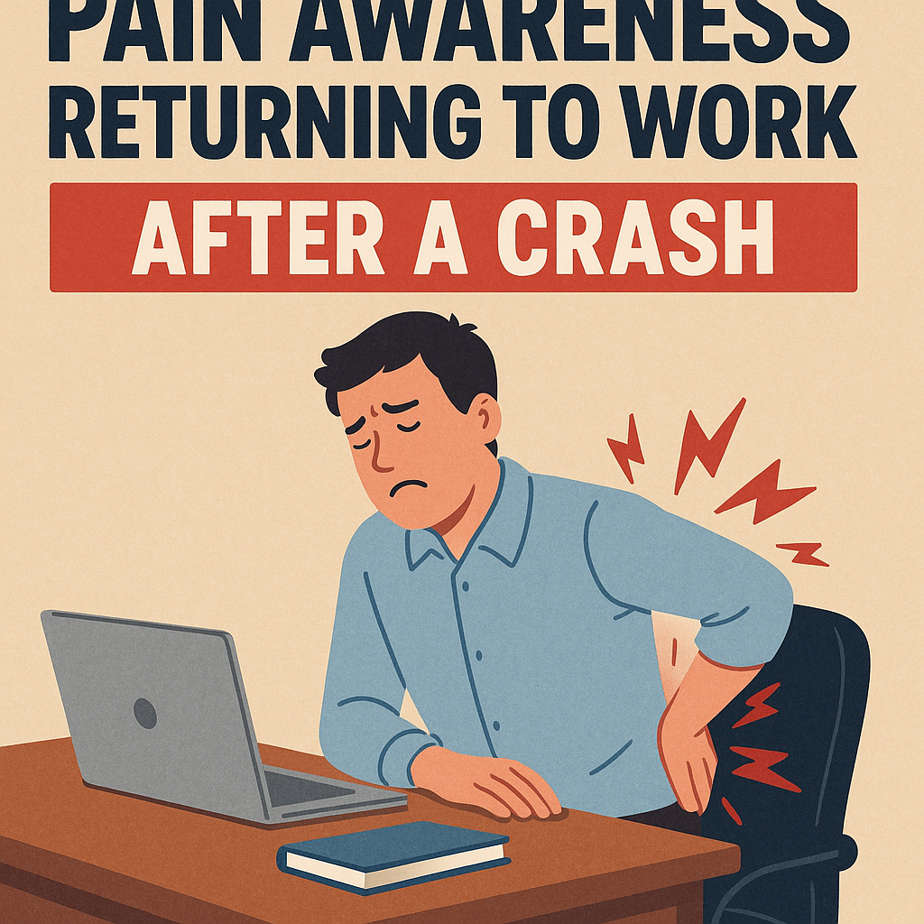 pain awareness returning to work illustration for Pain awareness while returning to work after a crash