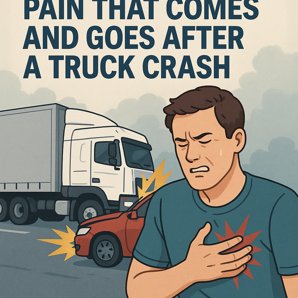 pain comes and goes crash illustration for Pain that comes and goes after a truck crash