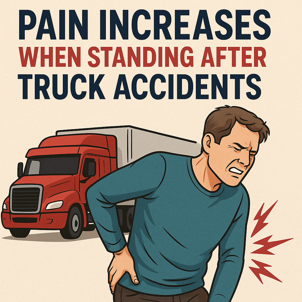 pain increases standing truck illustration for Pain that increases when standing after truck accidents