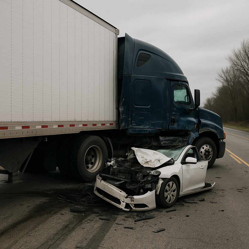 racing thoughts after truck crash illustration for Racing thoughts after a truck crash