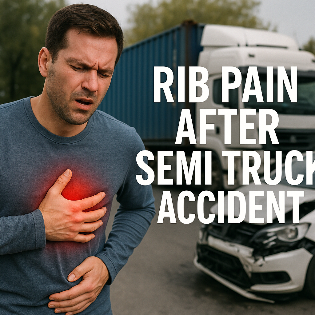 rib pain after semi truck accident illustration for Rib pain after a semi truck accident