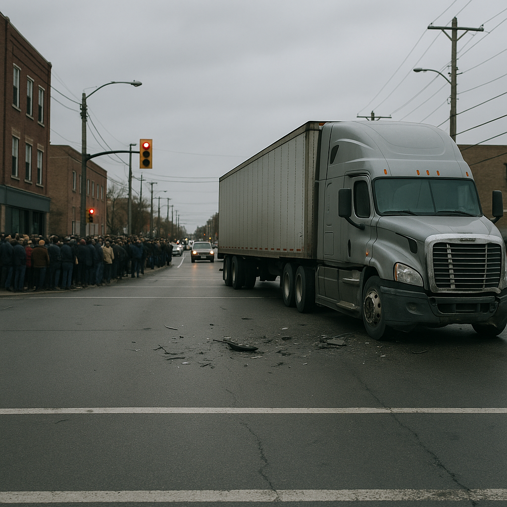 crowd sensitivity trauma illustration for Sensitivity to crowds after a truck accident