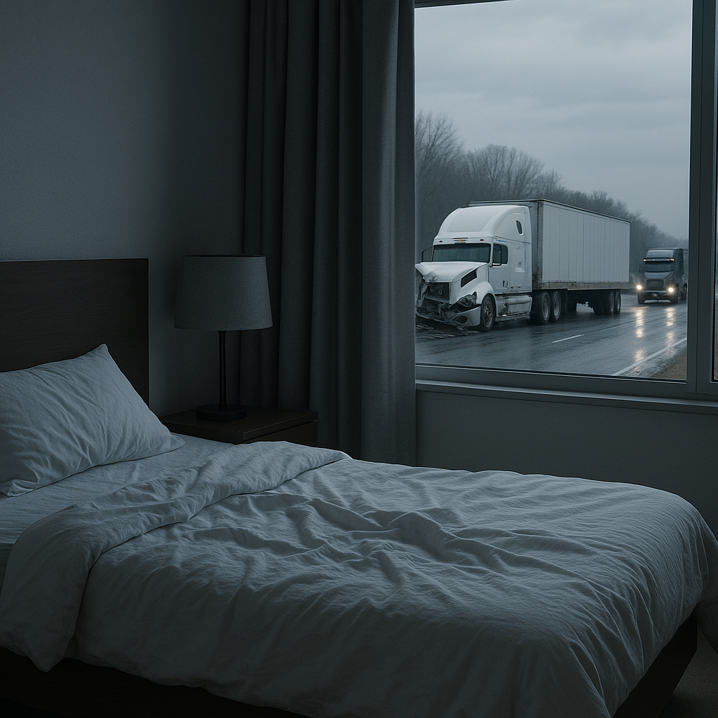 Illustration of Sleep disruption after truck accidents