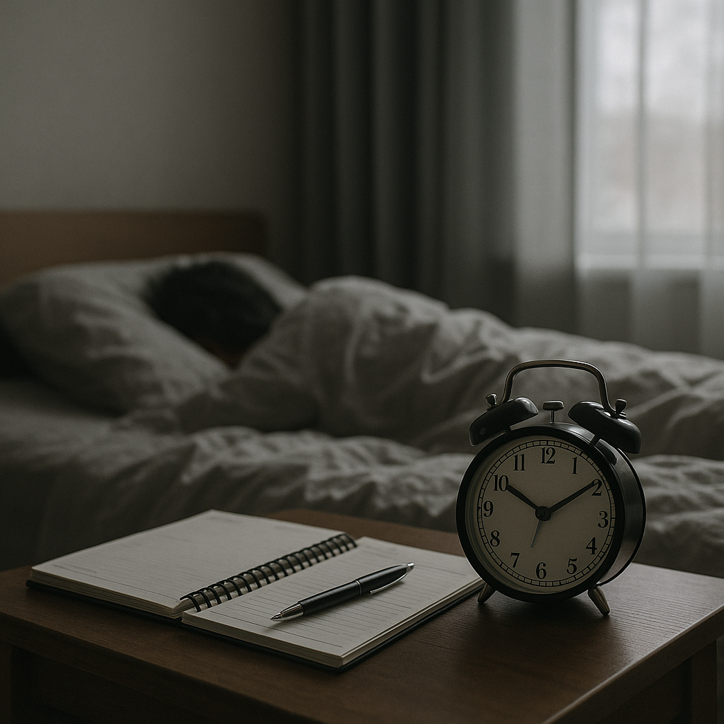 missed work stress sleep disruption illustration for Sleep disruption from missed work stress
