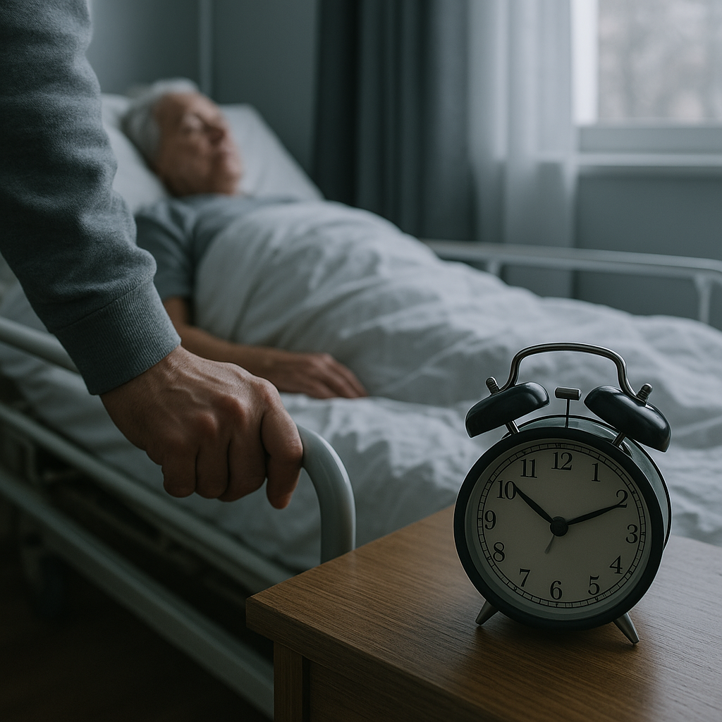 caregiving stress sleep disruption illustration for Stress from caregiving and sleep disruption