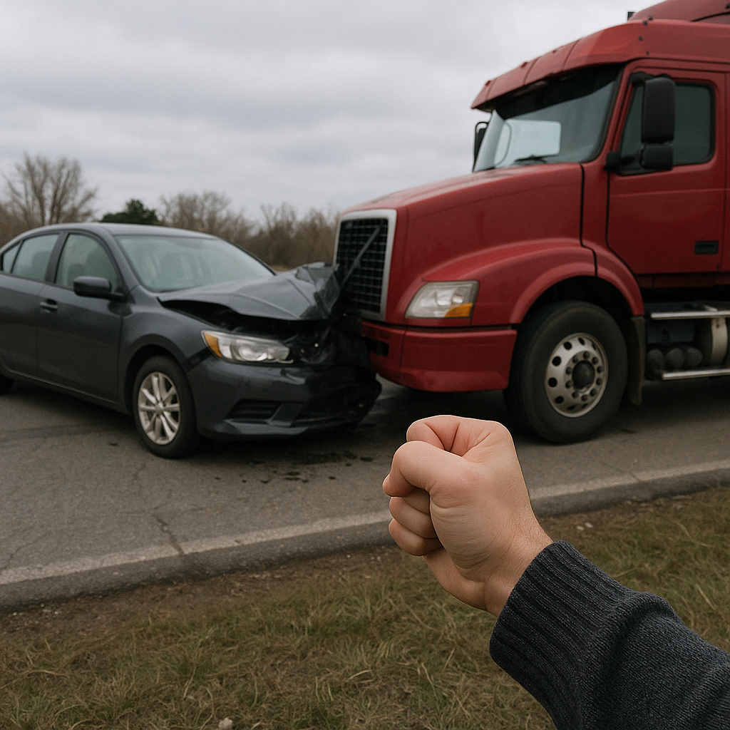 supporting angry loved one crash illustration for Supporting someone who feels angry after a truck crash