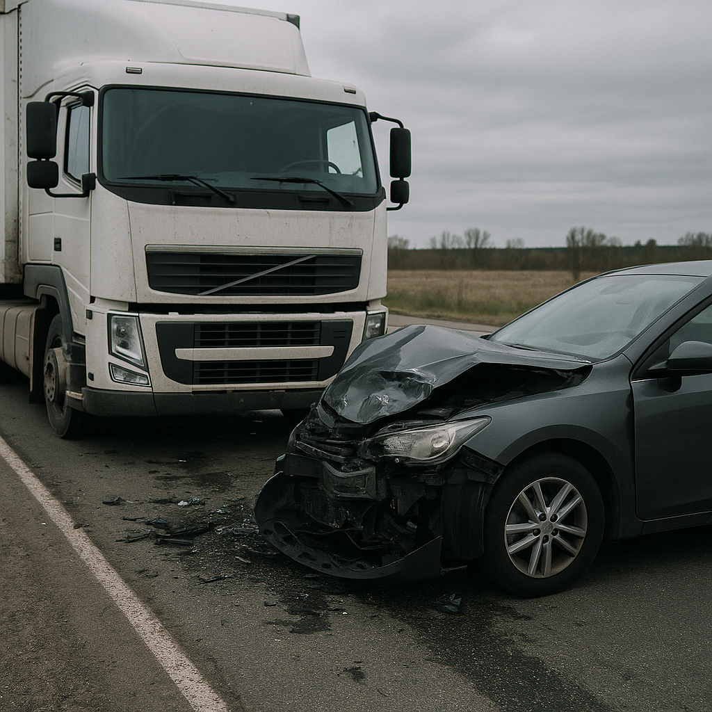 shame after semi truck collision illustration for Trauma and shame after a semi truck collision