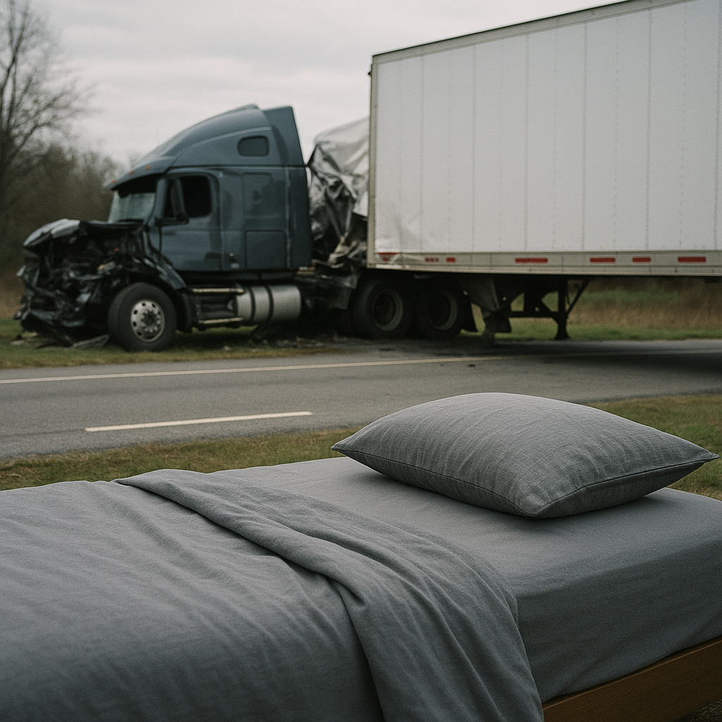 sleep challenges severe truck accident illustration for Understanding sleep challenges after severe truck accidents