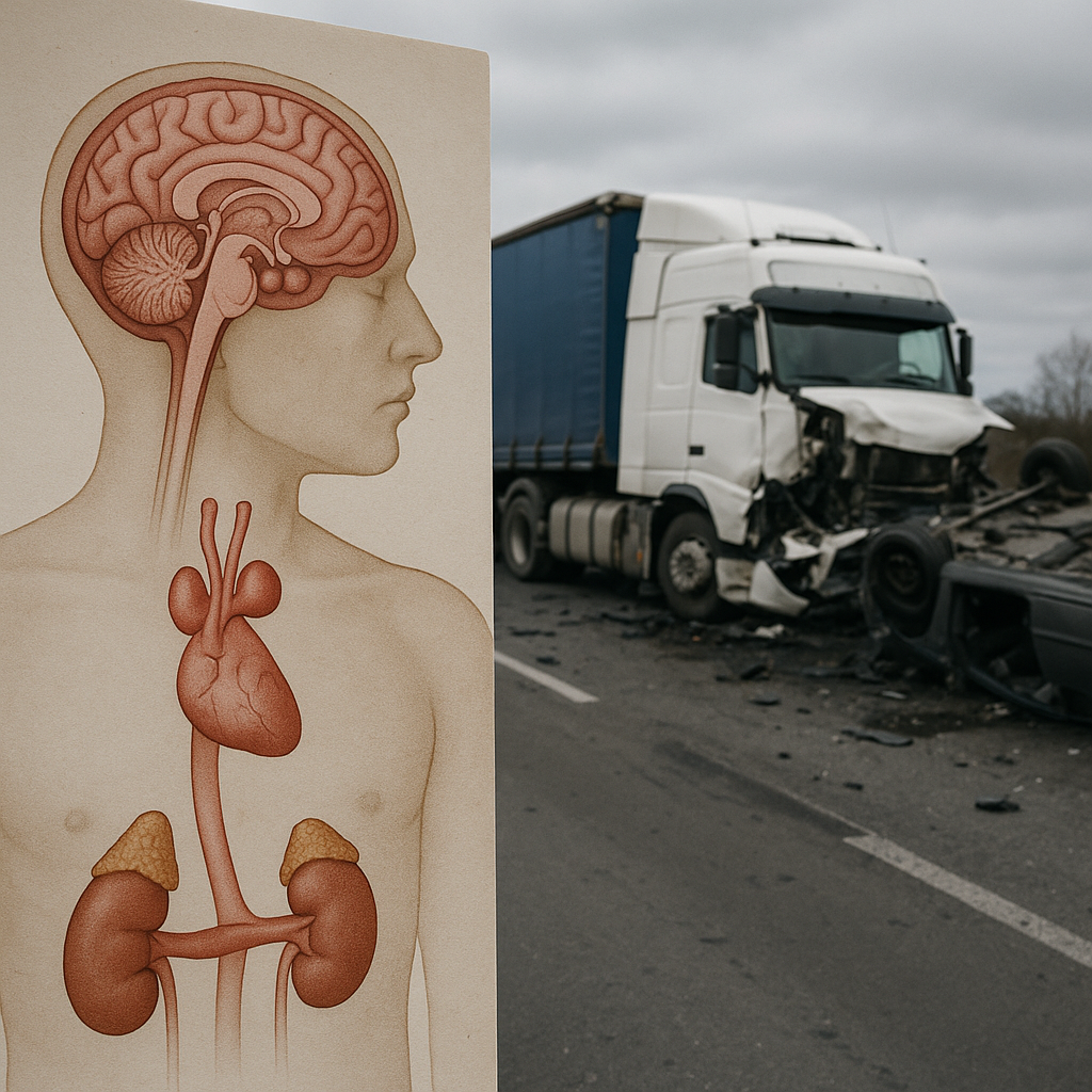 stress hormones truck crash illustration for Understanding stress hormones after a truck crash