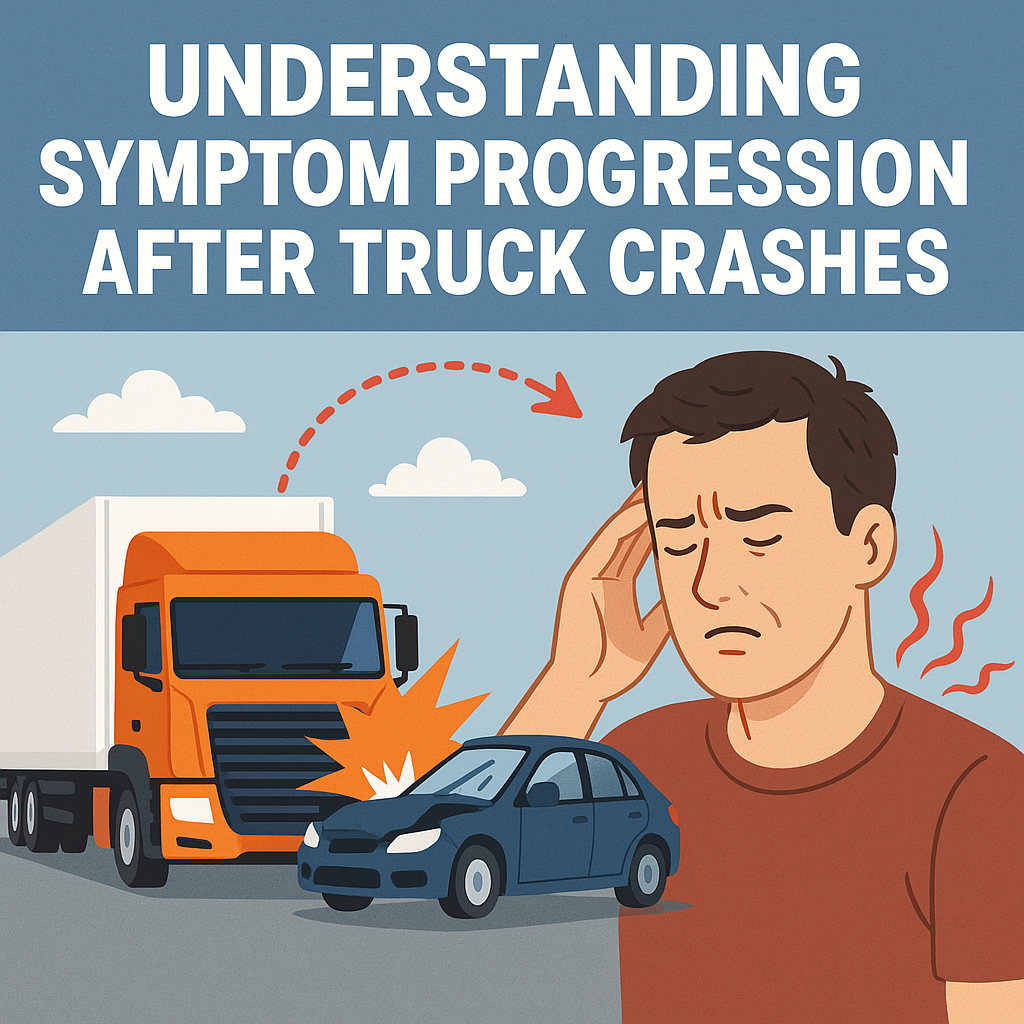 symptom progression truck crash illustration for Understanding symptom progression after truck crashes