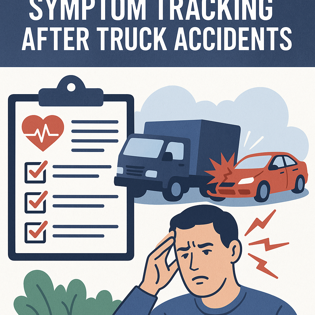 symptom tracking truck accident illustration for Understanding symptom tracking after truck accidents