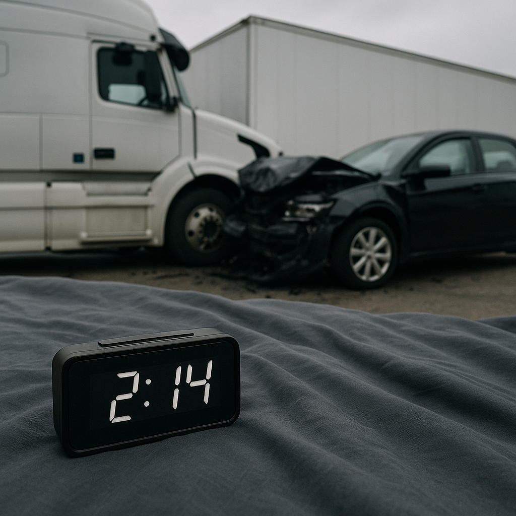 waking up repeatedly truck accident illustration for Waking up repeatedly after a truck accident