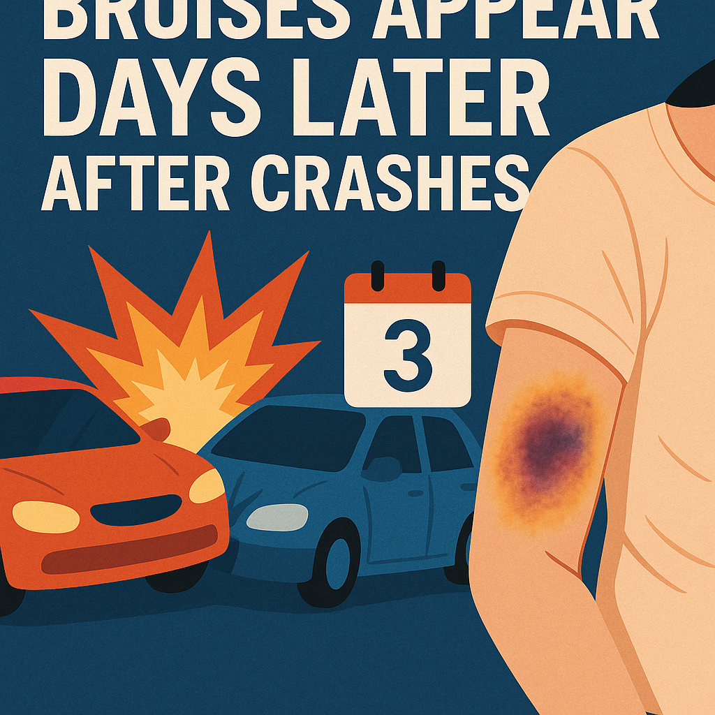 bruises appear days later crash illustration for Why bruises appear days later after crashes