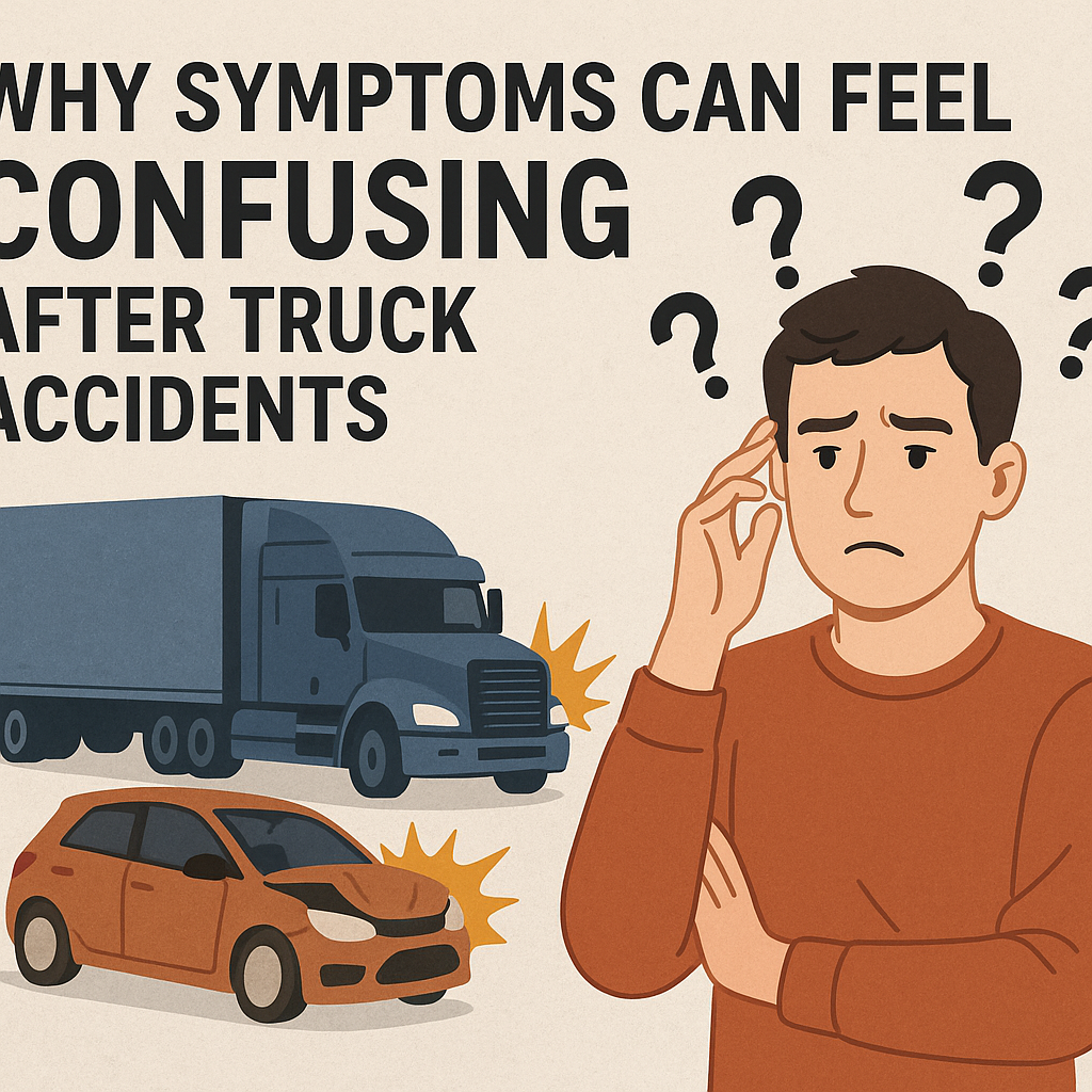 symptoms confusing truck accident illustration for Why symptoms can feel confusing after truck accidents