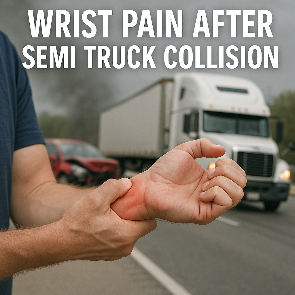 wrist pain after semi truck collision illustration for Wrist pain after a semi truck collision