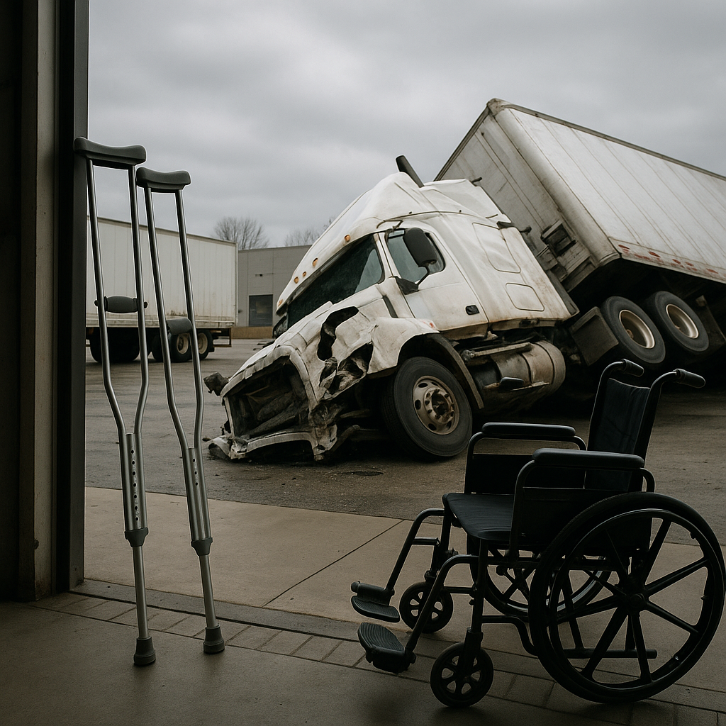 daily coping severe truck accident work illustration for Daily coping after severe truck accidents at work