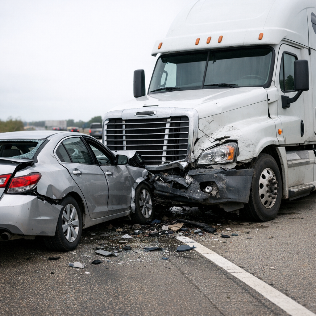 reaction time truck accident illustration for How reaction time impacts truck crashes