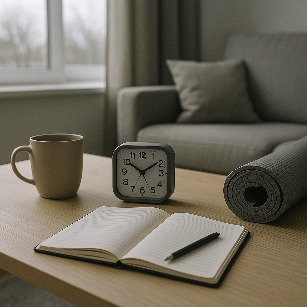 daily stress simple routines illustration for Managing daily stress through simple routines